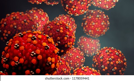 3d Illustration Measles Virus Or Virus