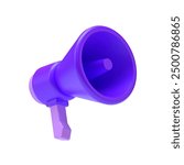 3d illustration of megaphone loudspeaker campaign call announcement promotio