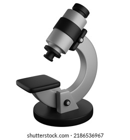 3d illustration microscope science isolated