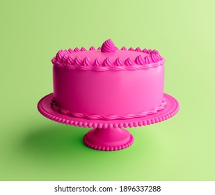 3d Illustration Of Minimal Cake Isolated