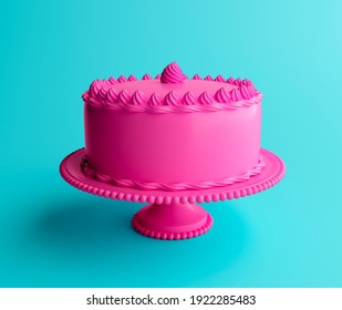 3d Illustration Of Minimal Cake Isolated