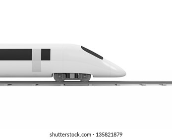 3d Illustration Of Modern High-Speed Train Isolated On White Background