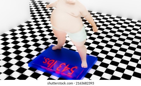 3d Illustration Of Morbid Obesity