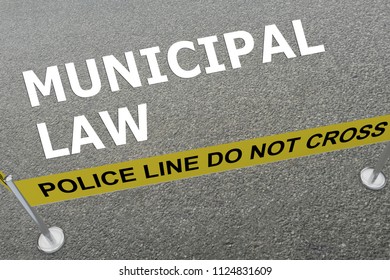 3d Illustration Municipal Law Title On Stock Illustration 1124831609 ...