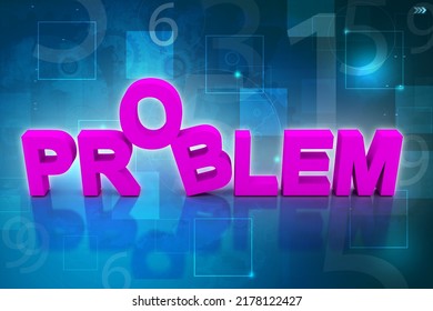3d illustration of 
muti use problem in white background
