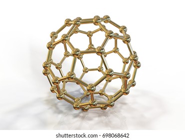 3D Illustration Of Nanoparticle On White Background, Close-up Vew