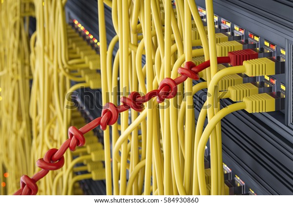 3d Illustration Network Problems Stock Illustration 584930860