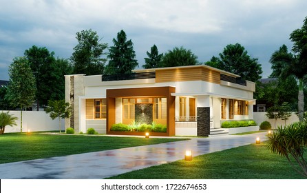 3d Illustration Newly Built Luxury Home Stock Illustration 1722674653 ...