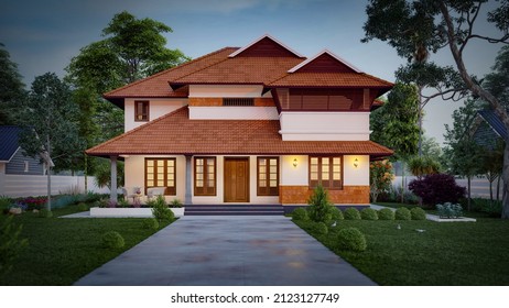 3d Illustration Of A Newly Built Luxury Home