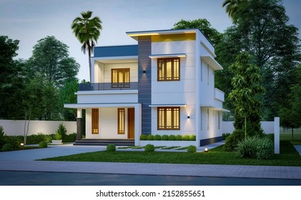 3d Illustration Newly Built Luxury Home Stock Illustration 2152855651 ...