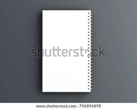 Similar – Image, Stock Photo open spiral notebook with blank white pages
