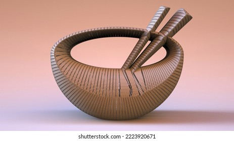 3D Illustration of an object-artefact-art piece from the era of the ancient Chinese civilization. Modelers, Designers, Artists and Artisans must watch the mesh to easily make a version of their own. - Powered by Shutterstock