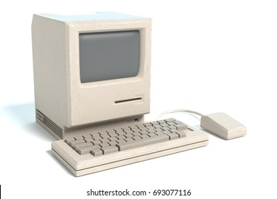 3d Illustration Of An Old Computer