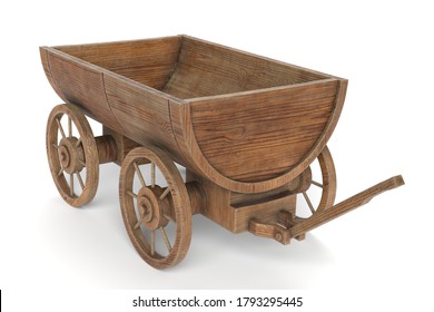 3d Illustration Of An Old Wagon