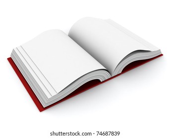 3D Illustration Of An Open Book