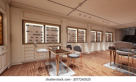 3d illustration of optical illusion interior design display area basement floor sitting area, Dubai, 2019