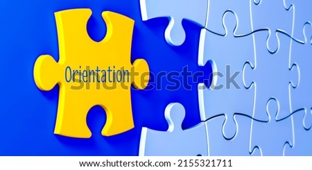 3d illustration and orientation puzzle concept ストックフォト © 