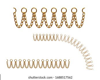 3d illustration ornament. Straight segment, combinable with a fourtyfive or ninety degree curve version, which can be found with the search term Chain