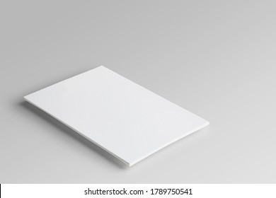 3D Illustration. Paper sheet isolated on white background.