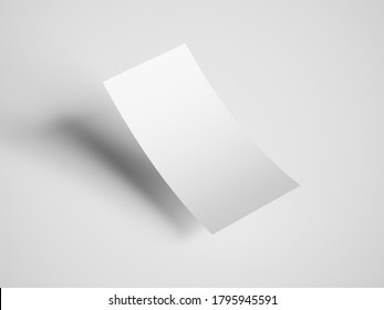 3D Illustration. Paper sheet isolated on white background.