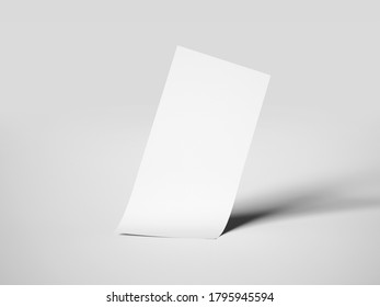 3D Illustration. Paper sheet isolated on white background.