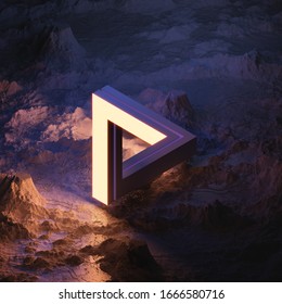 3d illustration of a Penrose triangle