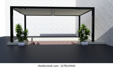 3d Illustration Photos Of Aluminum Pool Shade 