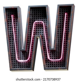 3d Illustration Pink Neon Light Alphabet Stock Illustration 2170738937 ...