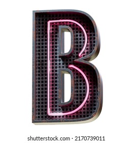 3d Illustration Pink Neon Light Alphabet Stock Illustration 2170739011 ...