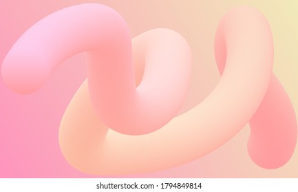 3d illustration pink peach blend gradient. Suitable for your banner, flyer, brochure,web background or wallpaper
