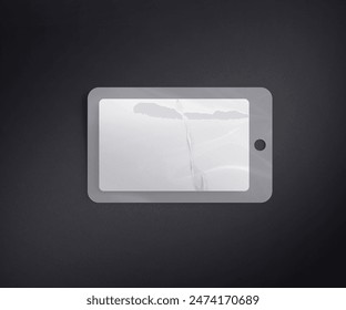 3D illustration. Plastic tag card mockup isolated.