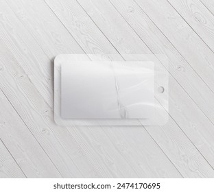 3D illustration. Plastic tag card mockup isolated.