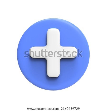 3D Illustration of a plus sign