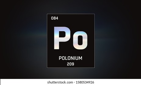 3d Illustration Polonium Element 84 Periodic Stock Illustration ...