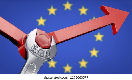 3D illustration, The power of the ECB