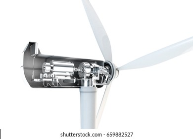 3d Illustration Of A Power Turbine Isolated On White Background 