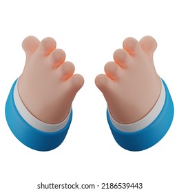 3d Illustration Praying Hand Gesture Isolated