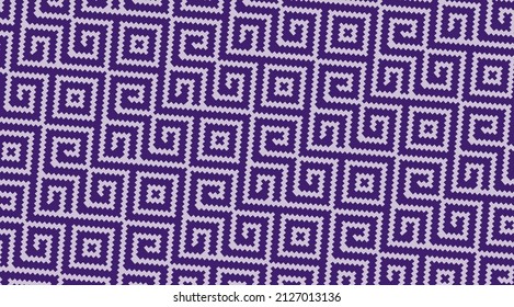 A 3D Illustration Of A Purple African Pattern