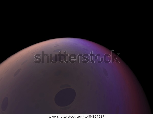 3d Illustration - purple planet surface, space\
exploration concept, mountains and terrain, relief map showing\
surface topography. distant alien planet, science and space travel\
concept.