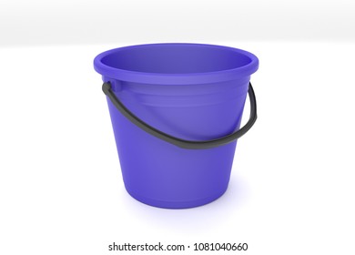 purple plastic bucket