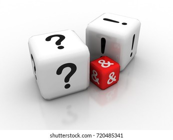 3d Illustration Question Mark Dice Sign Stock Illustration 720485341 ...