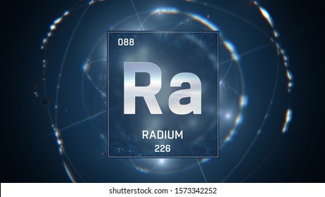 3d Illustration Radium Element 88 Periodic Stock Illustration ...