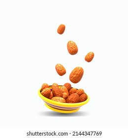 3d Illustration Ramadan Dates Fruit Kurma Object Premium Psd