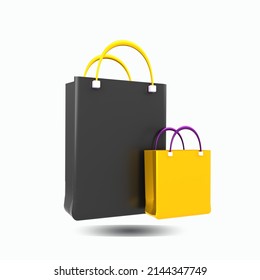 3d Illustration Ramadan Shopping Bag Kantong Belanja Object Premium Psd