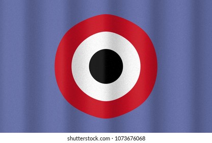 3D Illustration With Realistic Texture And Lighting Depicting The Flag Of The Yemeni Air Force (roundel)