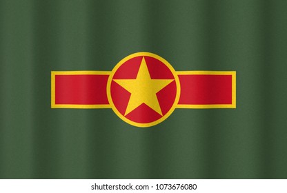 3D Illustration With Realistic Texture And Lighting Depicting The Flag Of The Vietnamese Air Force (roundel)