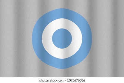 3D Illustration With Realistic Texture And Lighting Depicting The Flag Of The Argentinian Air Force (roundel)