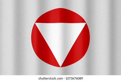 3D Illustration With Realistic Texture And Lighting Depicting The Flag Of The Austrian Air Force (roundel)