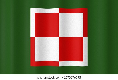 3D Illustration With Realistic Texture And Lighting Depicting The Flag Of The Polish Air Force (roundel) (1921 To 1993)