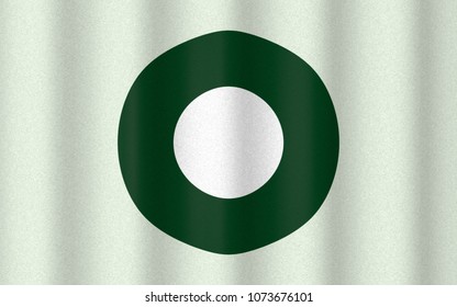 3D Illustration With Realistic Texture And Lighting Depicting The Flag Of The Pakistan Air Force (roundel)